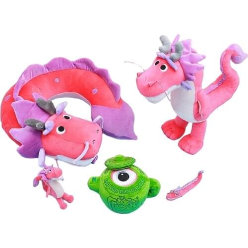 Wish Dragon Plush Toy Magic Teapot Stuffed Figure Plushies Dolls Cartoon Movie U-Shaped Pillow Pendant Keychain