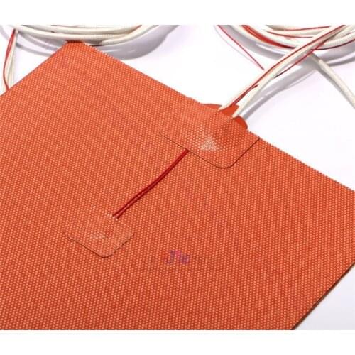 1pcs 330x330mm 120V / 220V 750W Flexible Silicone Heater Pad Heated Bed Build Plate for Tronxy X5S 3D Printer HeatBed Upgrade