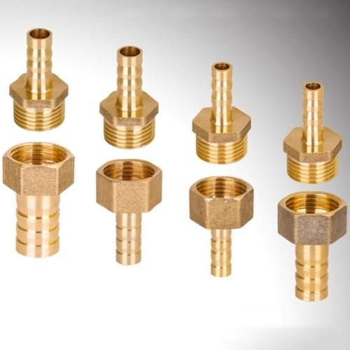 1PCS 4/6/8/10/12/14mm 16mm 19mm 20mm 25mm Hose Barb TO 1/8" 1/4" 3/8" 1/2" 3/4" BSP Female Male Brass Pipe Fitting Gas Connector