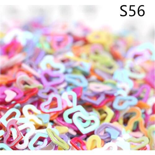10g/pack 4MM heart sequin glitter DIY bow and craft handmade nail material S35
