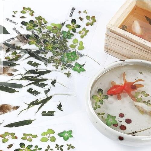 10 Pcs Goldfish Duckweed Leaf Sticker for Epoxy Molds Uv Resin Stickers Filler Resina Crystal Sticker Jewelry Making Tools