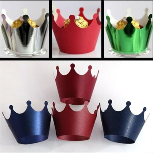 100pcs Crown cupcake liner chocolate candy Cake rim cupcake paper muffin case Cake box Cup tray cake mould decorating tool party