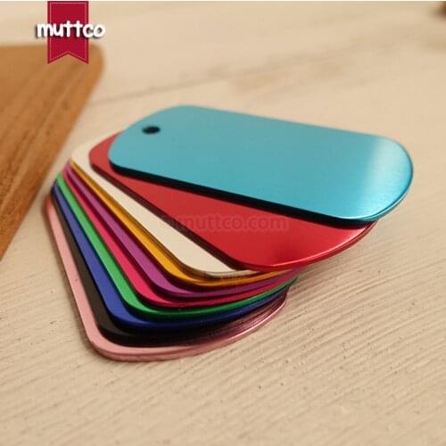 1000pcs/lot laser engraved dog cat name tag blank metal double sides Military customs dog id tag 10 colors DIT-027