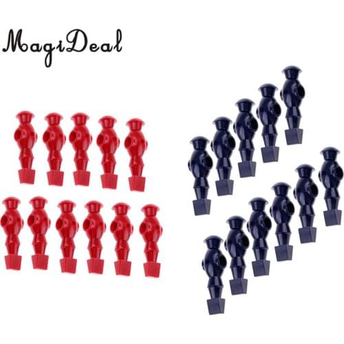 MagiDeal 11 Pieces Table Soccer Player Foosball Table Men Player Foosball Replacement Man Players Parts Red Dark Blue