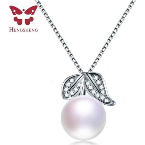 2019 HENGSHENG New style 100% natural freshwater pearl pendant Necklace 45cm Chain Luxury jewelry best friends pendants