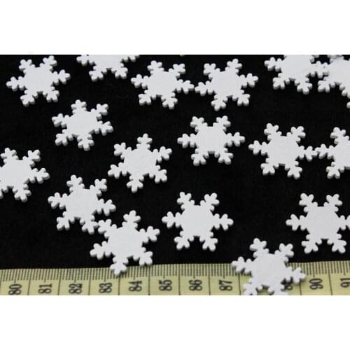300pcs white lovely christmas snow flakes 25mm natural Wood, Wooden beads cabochon pendants beads snowflakes