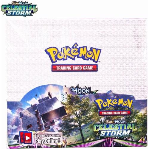 324 Cards Pokemon TCG: Sun & Moon Celestial Storm 36-Pack Booster Box Trading Card Game Kids Collection Toys