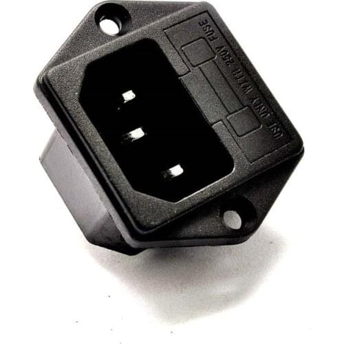 5PCS AC Socket Adapter 10A/250V 3PIN AC Power Socket Connector AC With Fuse Base 5*20MM