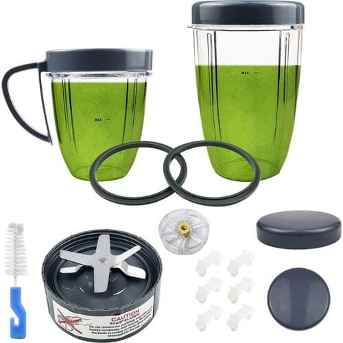 AD-Blender Replacement Parts Extractor Blade and Cups for NutriBullet 600W 900W Including Gasket Shock Pad and Gear