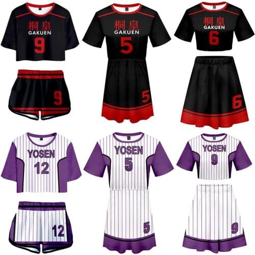 Anime Kuroko No Basket Basuke Cosplay Shutoku School Uniform Midorima Shintaro Girl Jersey Sportswear Skirt Shorts Costume Set