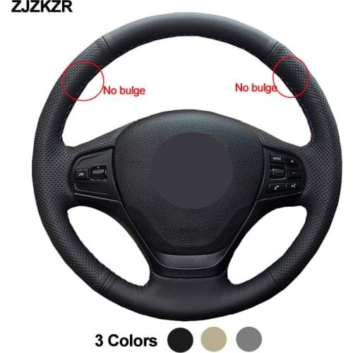 Hand Sewing Car Steering-Wheel Cover Wrap Beige Black Gray Volant For BMW F30 F31 Touring F34 F20 F21 F22 F23 2011- 2019 2020