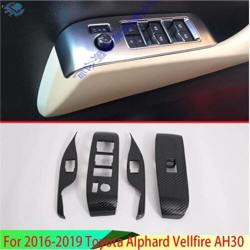 For 2016-2019 Toyota Alphard Vellfire AH30 Car Door Window Armrest Cover Switch Panel Trim Molding Garnish Right Hand Drive