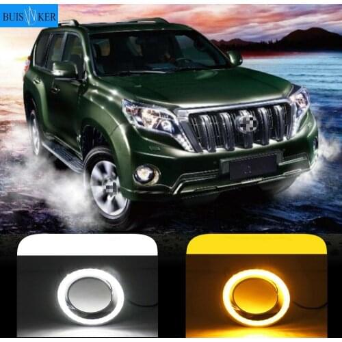 DRL for Toyota Land Cruiser 2700/4000 Prado 150 FJ150 LC150 2014 2015 LED Daytime Running Light Bumper Fog Lamp 2pcs