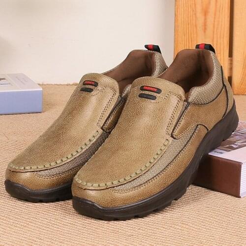 Breathable Mens Walking Shoes Outdoor Sports Sneakers Male Flat Loafers Mens Driving Office Business Dress Shoes Plus Size 48