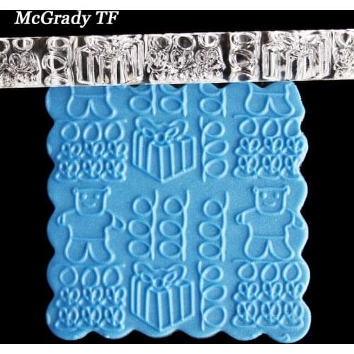 Bear Acrylic Rolling Pins Fondant Cake Decorating Tools Textured Embossed Rolling Pin Baking Tools Fondant Tools Cake Tools