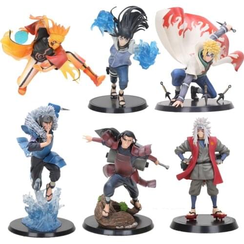 Anime Shippuden figure Brinquedos Tobirama Senju Hashirama Senju Jiraiya Minato Namikaze Kurama Hinata Figure PVC Toys