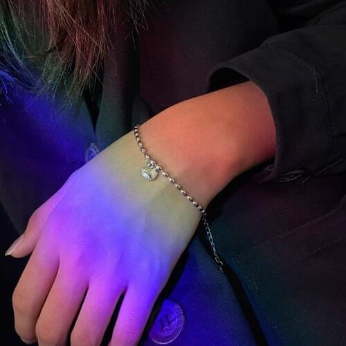 Cold Wind Rice Grain Love Bracelet Female Design Sense Niche Retro Net Red Hundred Match Personality Girlfriends Hand Jewelry