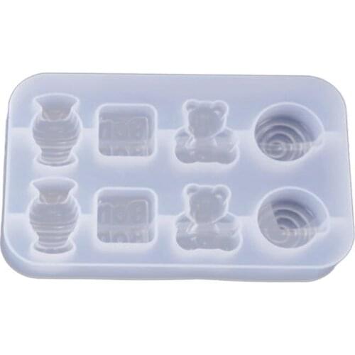 Crystal Epoxy Resin Mold Bear Candy Pendant Casting Silicone Mould DIY Crafts Jewelry Making Tool