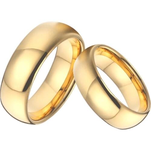 Alliance Mens Wedding Rings Gold Color Tungsten Ring for Men large 6/8/10mm big size 15 Couple Rings for women