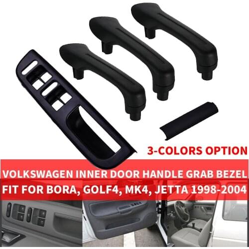 Left Hand Drive Car Interior Inner Door Pull Handle Trim Cover For Volkswagen Bora Golf4 MK4 JETTA Front Rear Left Right Grab