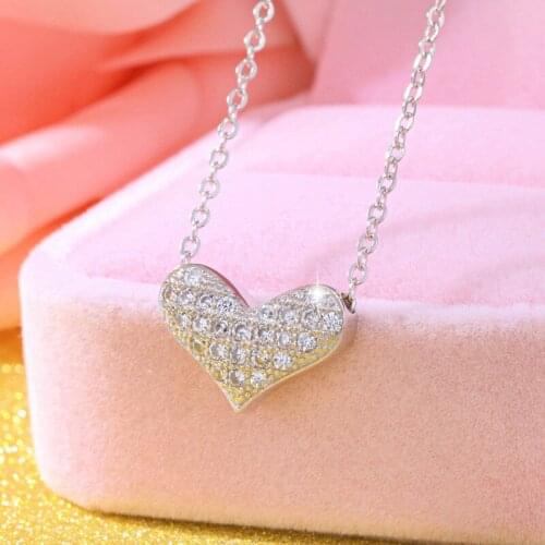 Miuoxion Wholesale Retro Zircon Love Necklace Personality Simple Fashion Jewelry For Women Feature Namour Charm Gift All Seasons