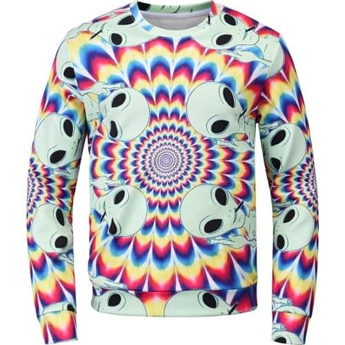 2021 Mens Spring And Halloween Skull Tie-dye Tide Brand 3D Printed Foreign Trade Round Neck Custom European And