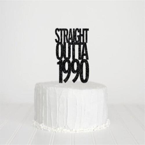 Personalize Straight Outta 1989 , Custom Dirty 30 Cake Topper, 1988 Cake Topper, 30th Birthday Decor, Glitter Cake Topper