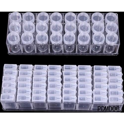 24/48/72/96 Bottles Portable Diamond Painting Storage Containers box Diamond Painting Accessories tools for square embroider