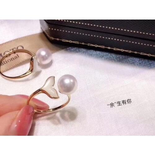 Mermaid Tail 925 Sterling Silver Adjustable Ring Settings Findings Mountings Parts for Pearl Corals Jade Beads Stones Crystal