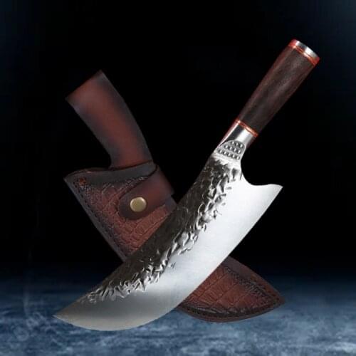 Chef Boning Knife 5Cr15 High Carbon Sharp Kitchen Knife Cleaver Butcher Knife with Wood Handle Cooking Cutting Tools