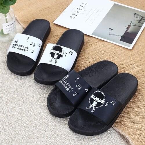 Cartoon Style Shoes Female Fashion Slides Women Home Slippers Soft PVC Lovers Bathroom Slipper Ladies Floor Shoes TX301
