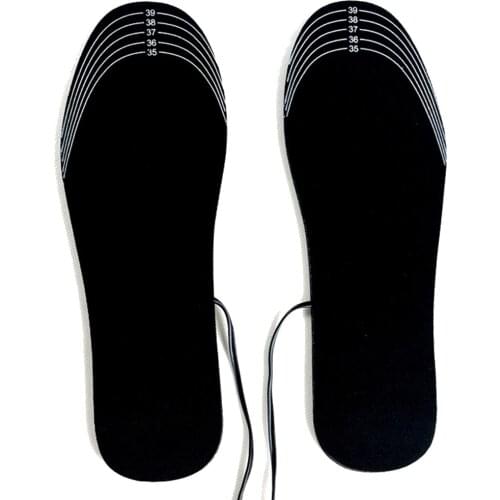 Croppable USB Heating Insole Warm Foot Insoles Charging Heating Insoles for Men Women QW