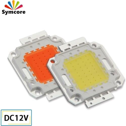 LED COB Chip 20W 30W 50W LED Beads Light DC12V Matrix Integrated LED White Full Spectrum Lamp Chip SMD For Floodlight Spotlight