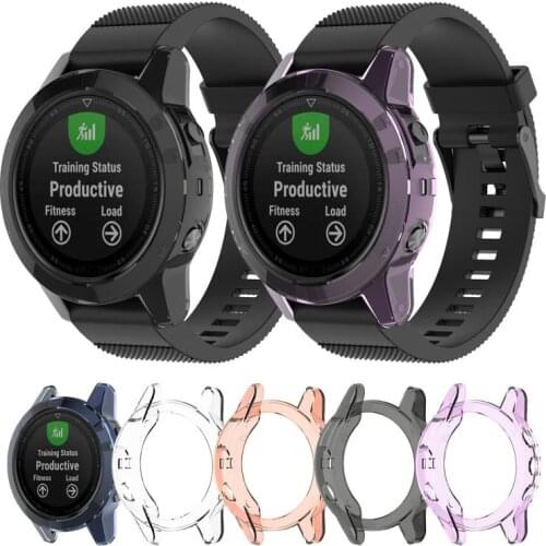 TPU Shell For Garmin Fenix 5X 5S 5 Plus Protector Soft TPU Protect Shell Slim Watch Protective Case Cover Watchband Accessories