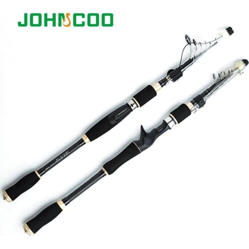 Travel Fishing Rod 1.8m 2.1m 2.4m 2.7m Telescopic Spinning Fishing Rod MH Hard Fishing Rod Carbon Fiber Casting Rod 3/8-1oz