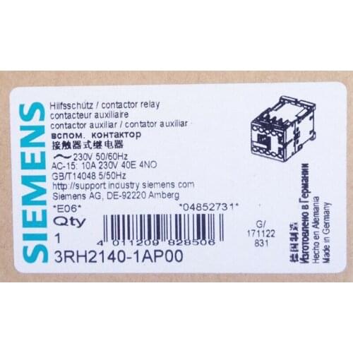 1PC NEW SIEMENS 3RH2140-1AP00 10A 230V free shipping
