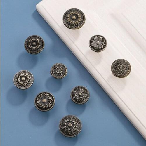 2pc Antique Bronze Handles Zinc alloy Pulls Jewelry Box knobs for Door Drawer Cabinet Wardrobe Furniture Hardware Decor Fittings