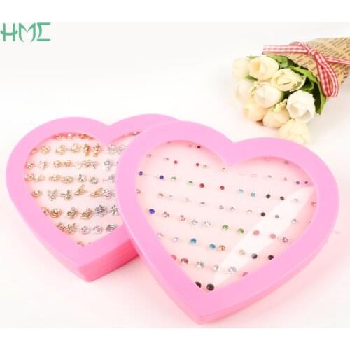 2020 Fashion 36Pairs/lot Charm Crystal Stud Earrings Set For Women Gold Color Earrings Gift Party Brincos Oorbellen Random Mix