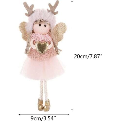 3pcs Christmas Decoration Snowflake Heart Angel Doll Xmas Tree Hanging Pendant New 2020