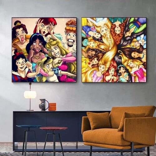 Disney Funny Princess 5d Diamond Painting Full Square/Round Drill Diamond Embroidery Mosaic Diy Cross Stitch Kits Home Decor