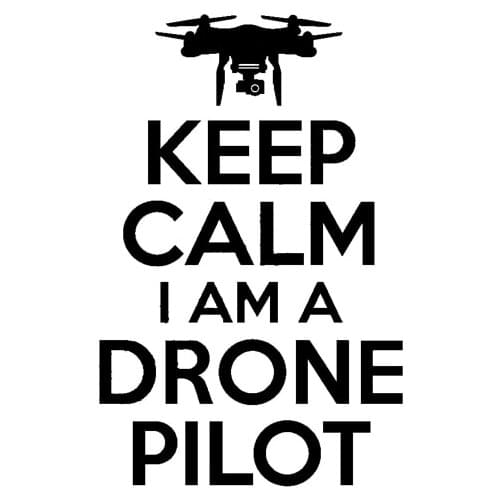 Car Stickers Funny "Keep Calm, I Am A Drone Pilot" Drone Personalized Car Sticker PVC Car Sticker Black/White, 16cm*10cm
