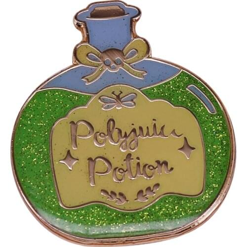 Polyjuice potion glitter enamel pin witchcraft fans magical addition