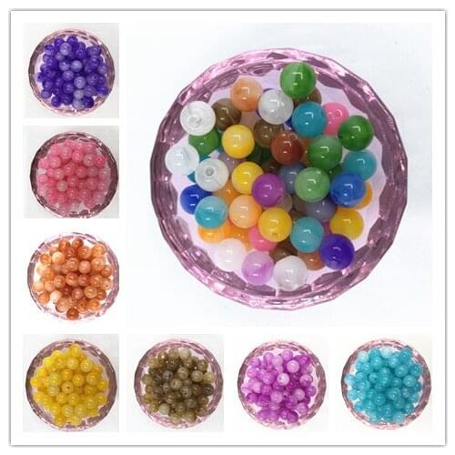 8mm50pcs / 10mm30pcs natural stone beads loose beads perforated beads made Bracelet Necklace Earrings accessories