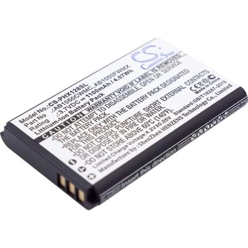 CS 1100mAh / 4.07Wh battery for Philips Xenium 128, Xenium X116, Xenium X125, Xenium X126 AB1050CWMC, AB1050FWMX