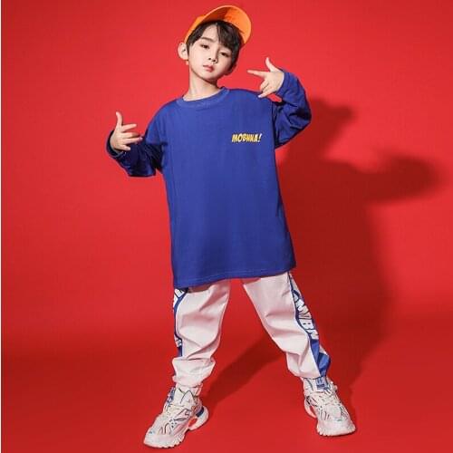 Kids Ballroom Hip Hop dance Clothing Sweatshirt Loose TShirt Street Party wear Pants Boys Girls Jazz Dancing Costume Clothes