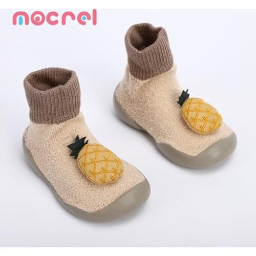 With Baby Shoes High Indoor Warm Help Thickening Fruit Design Baby Crawl Soft Bottom Shoes First Walkers Baby Shoes Sneakers