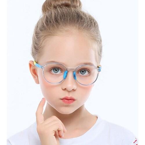 Kids Anti Blue Light Tr90 Optical Frames Student Round Fashion Computer Glasses 50173