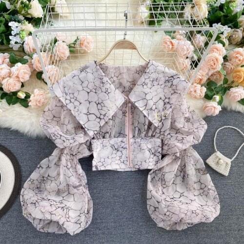 Court style Ins shirt womens design fashion