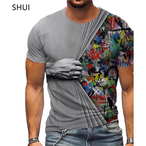 Hip Hop Black Soul Street Mens T-shirt Ghost Claw Harajuku Summer Short Sleeve 3D Printing Fashion Loose Top корейская одежда