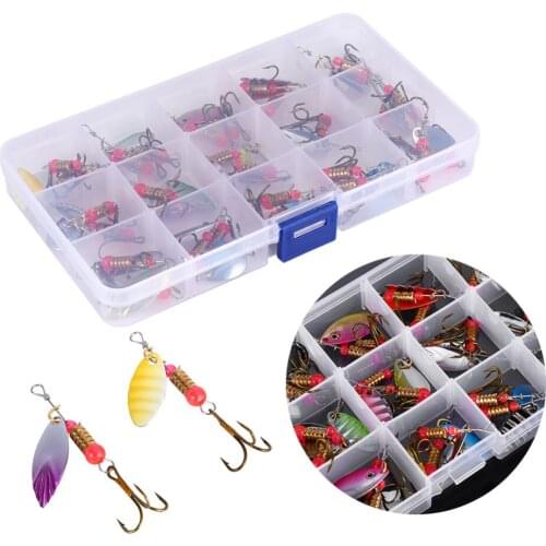 HURRISE 30pcs/Box Hard Fishing Lures Fish Baits with Treble Hook Crankbait Artificial Bait Carp Fishing Accessories